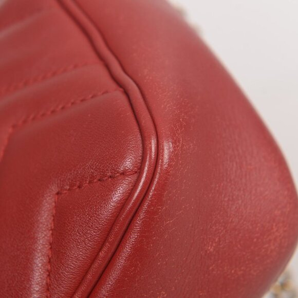♥️ Gucci GG Marmont V Small Red Crossbody Bag ♥️ - Picture 12 of 16